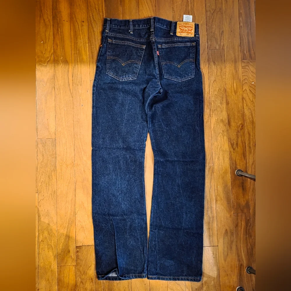 Levi's Men's 517 Dark Blue Straight Jeans 34x34 - Picture 6 of 8